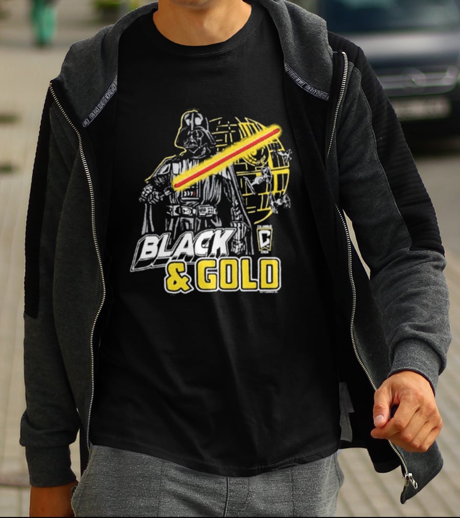 Columbus Crew Star Wars Darth Vader Black Gold T-Shirt