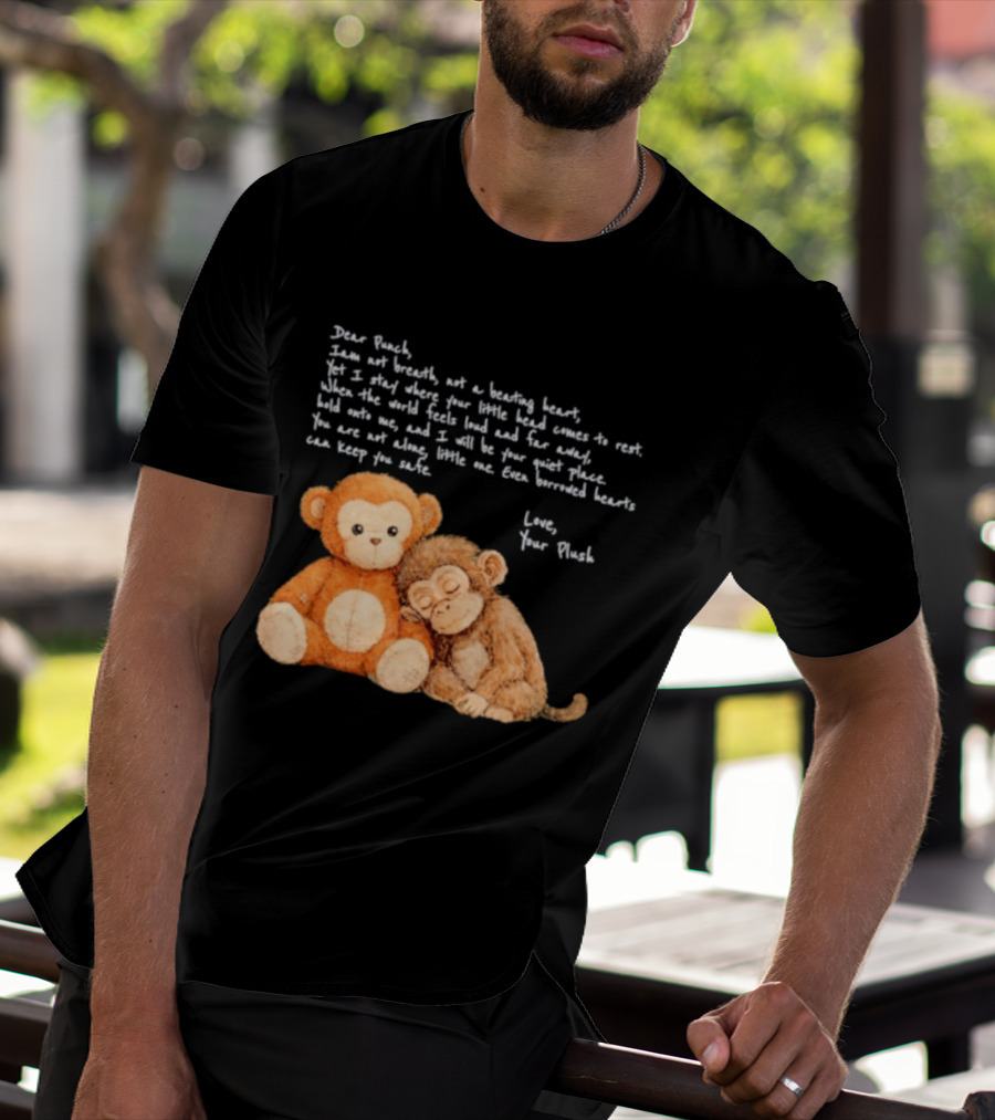 Dear Punch Heartfelt Monkey Companions Poem And Plush Toy T-Shirt