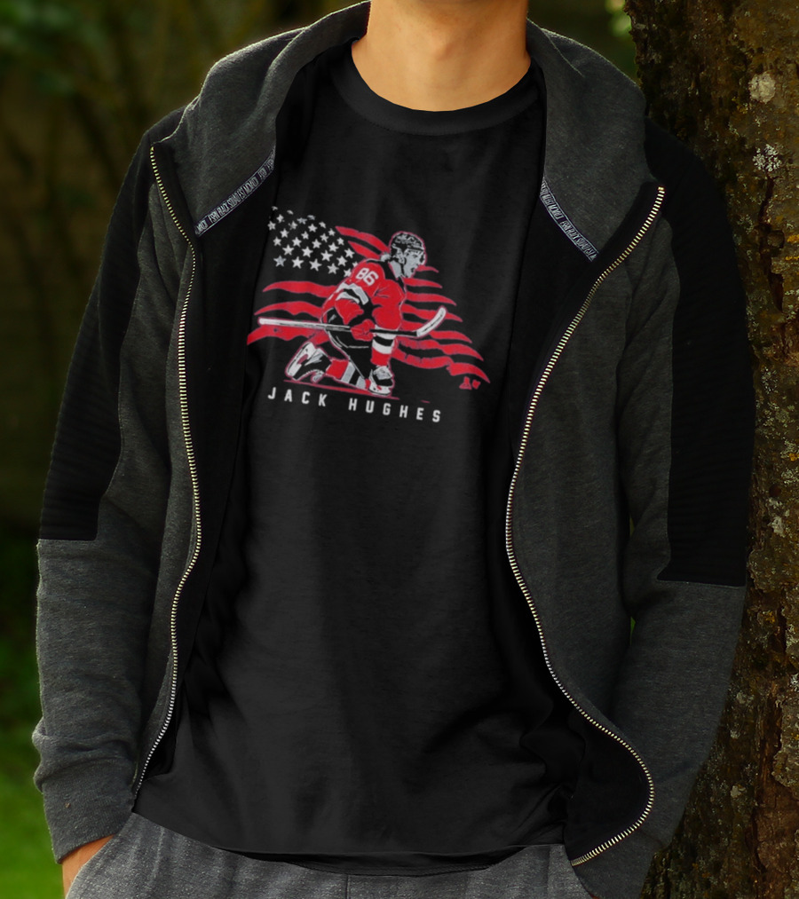 Jack Hughes Stars & Stripes 86 USA Hockey T-Shirt