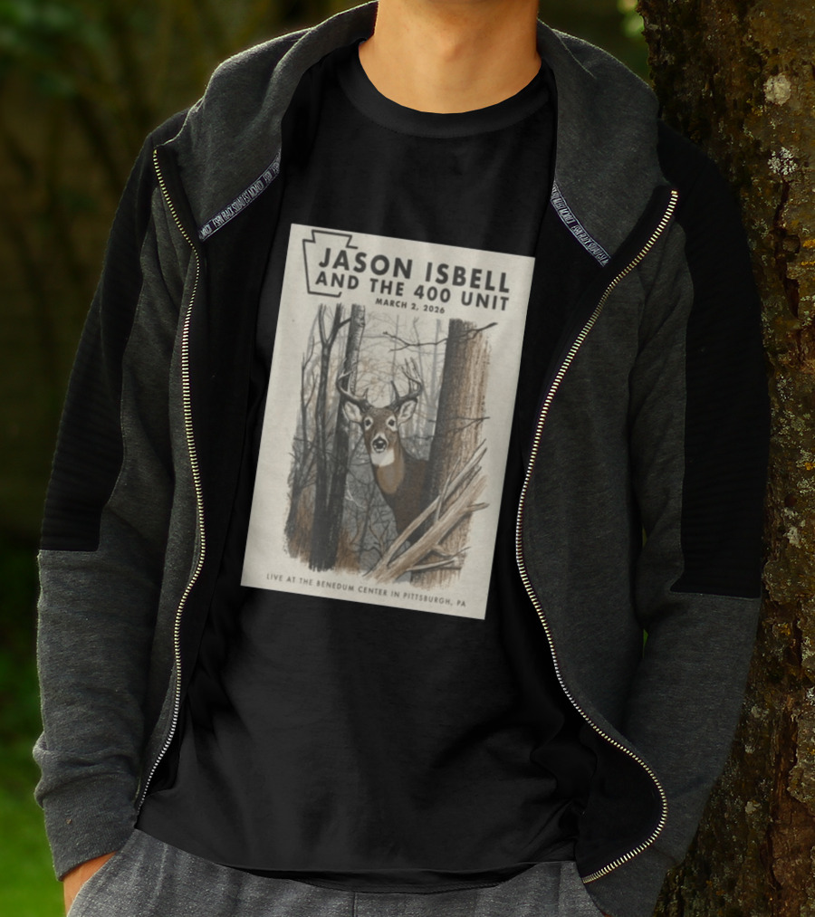 Jason Isbell And The 400 Unit Live At Benedum Center March 2 2026 Pittsburgh PA Deer T-Shirt