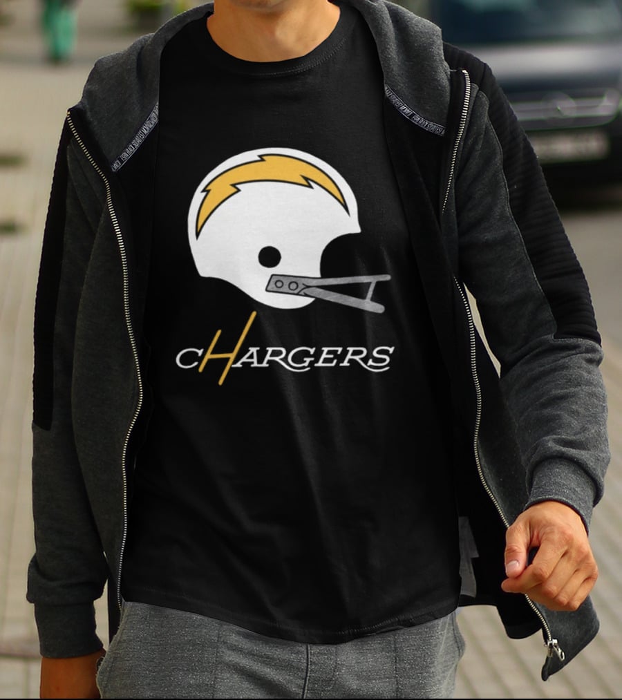 Los Angeles Chargers Big Helmet Football Team T-Shirt