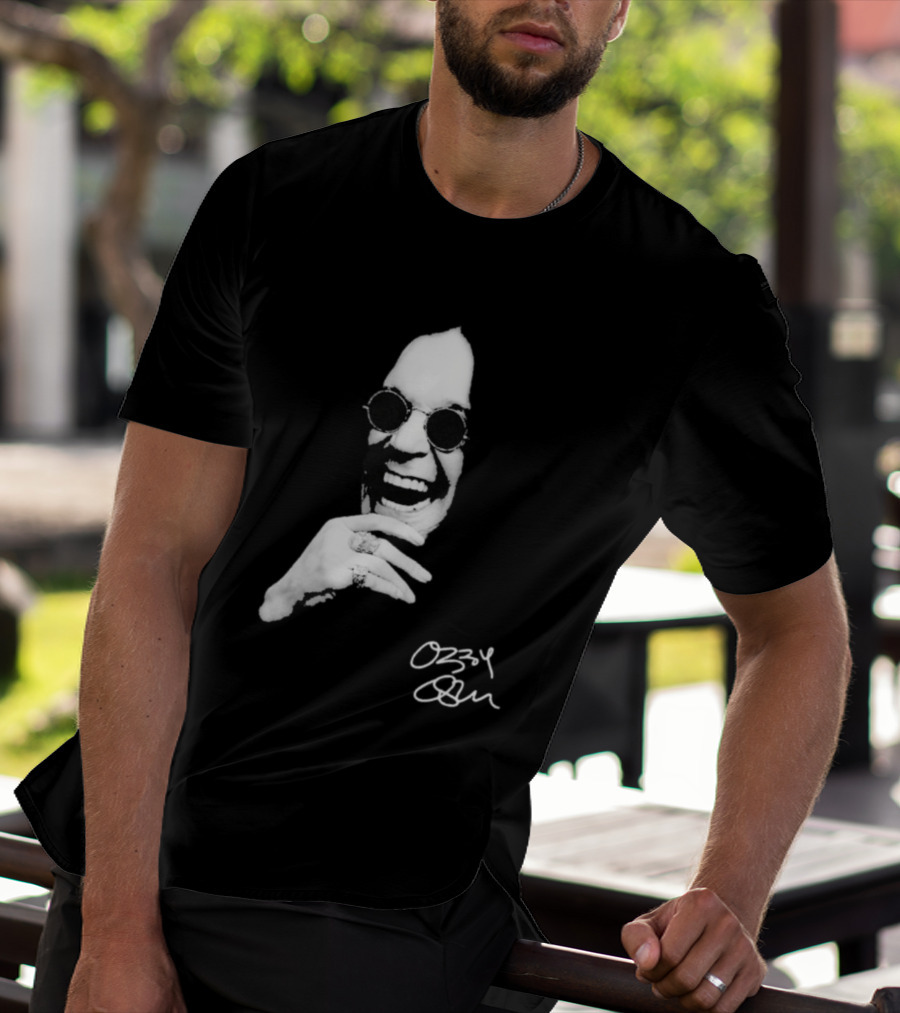 Ozzy Osbourne 1948 2025 Immortal Rest In Peace Rock Legend Signature Image T-Shirt