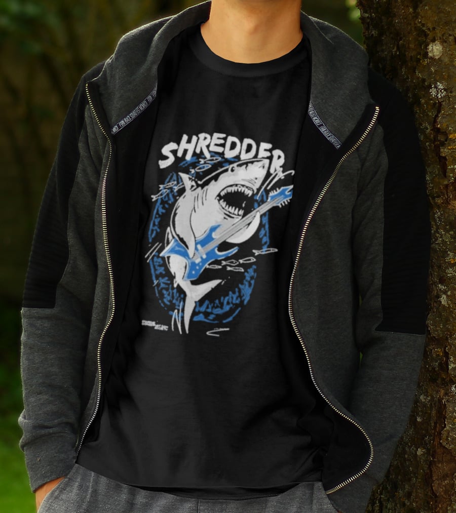 Shredder Shark With Electric Guitar T-Shirt