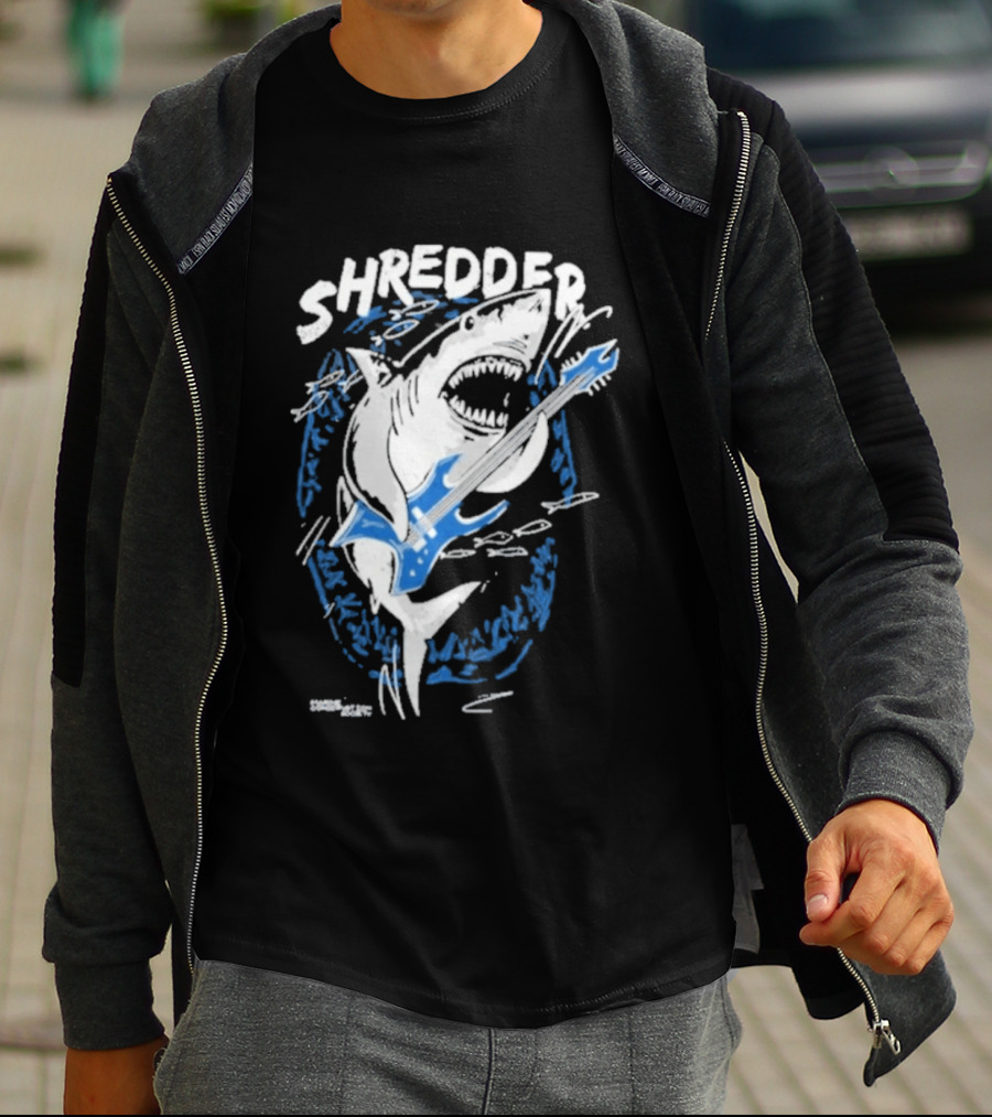 Shredder Shark With Electric Guitar T-Shirt