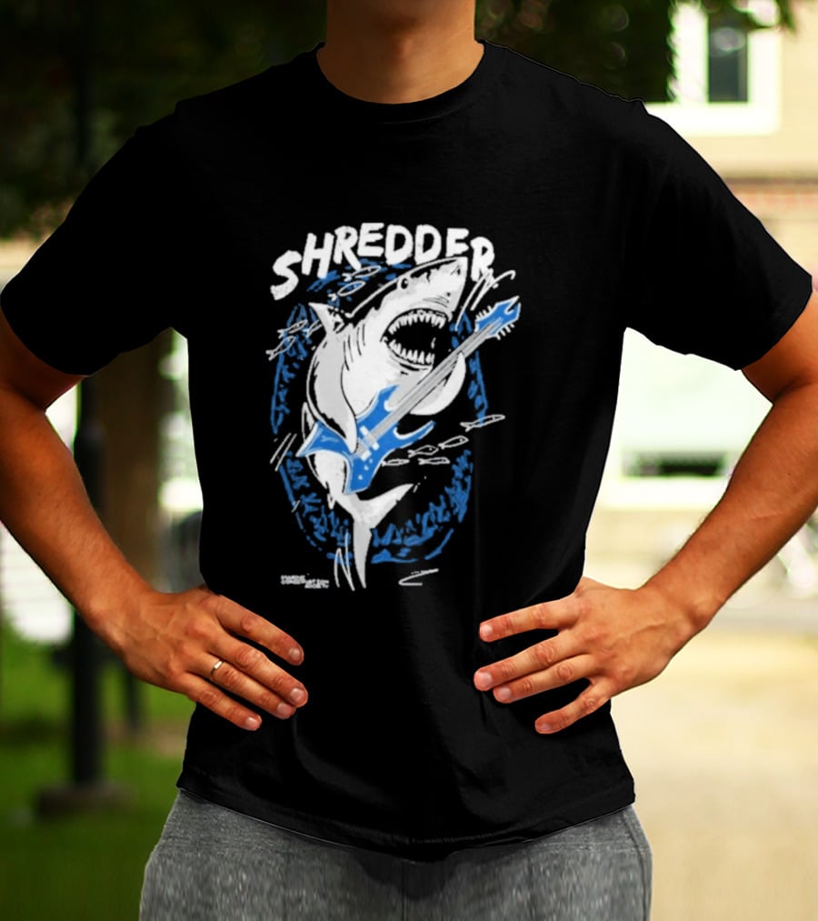 Shredder Shark With Electric Guitar T-Shirt