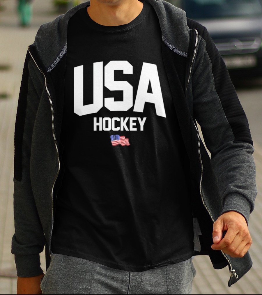 USA Hockey American Flag T-Shirt