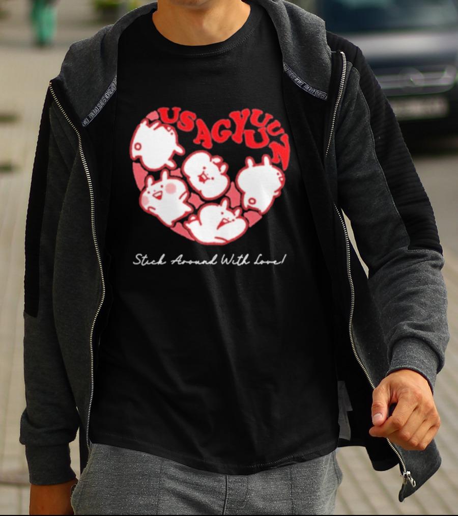 Usagyuuun 9th Anniversary Stick Around With Love T-Shirt