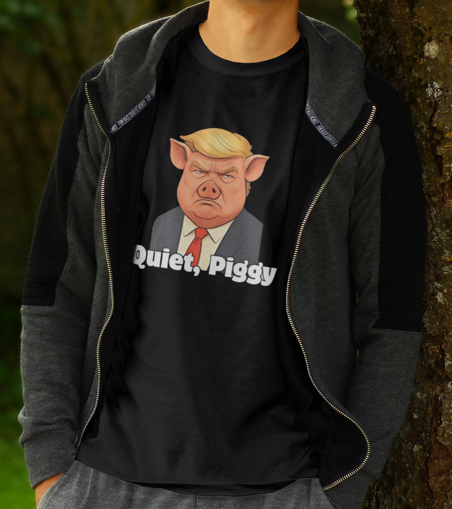 Quiet Piggy Suit Protest T-Shirt