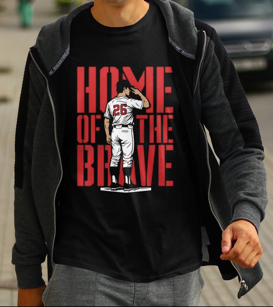 Raisel Iglesias 26 Home Of The Brave Baseball T-Shirt