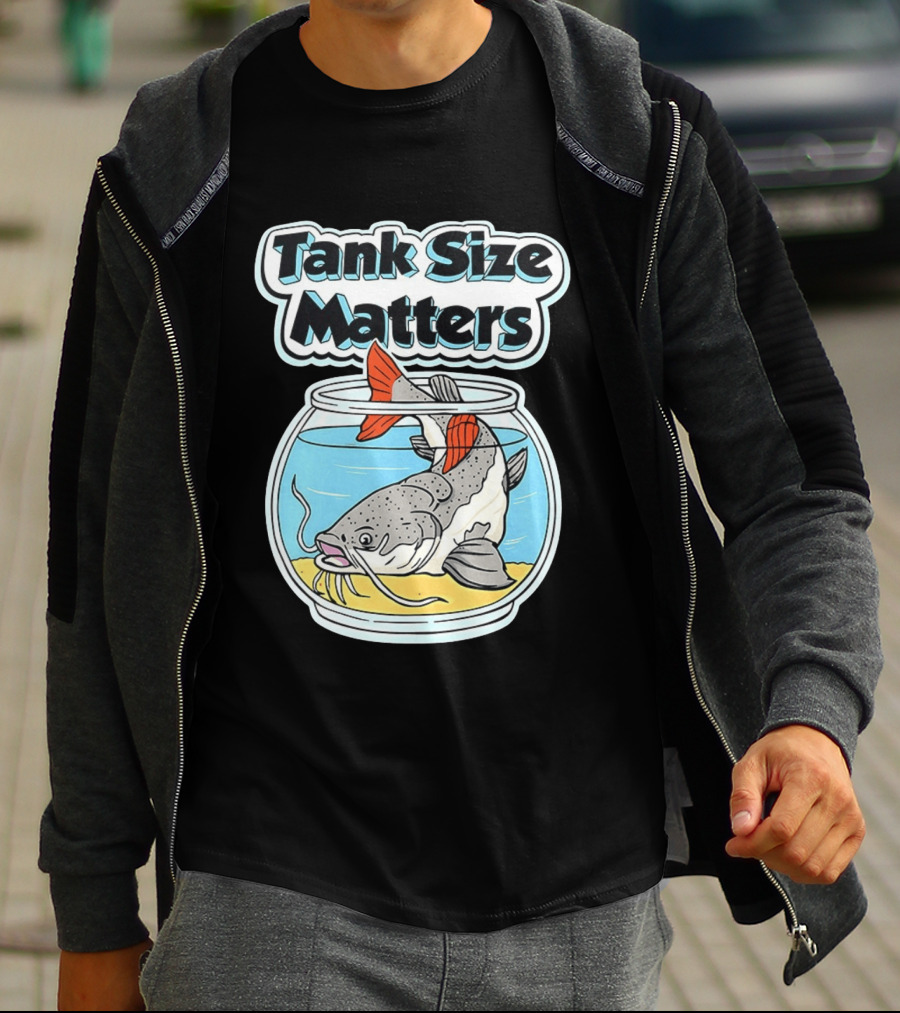 Tank Size Matters Redtail Catfish In Aquarium T-Shirt