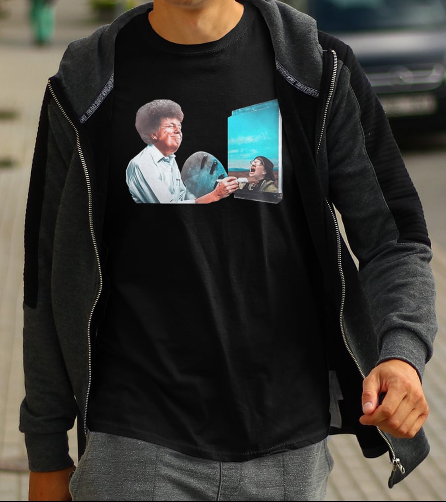 Donald Trump Bob Ross Painting Parody Humor Political T-Shirt