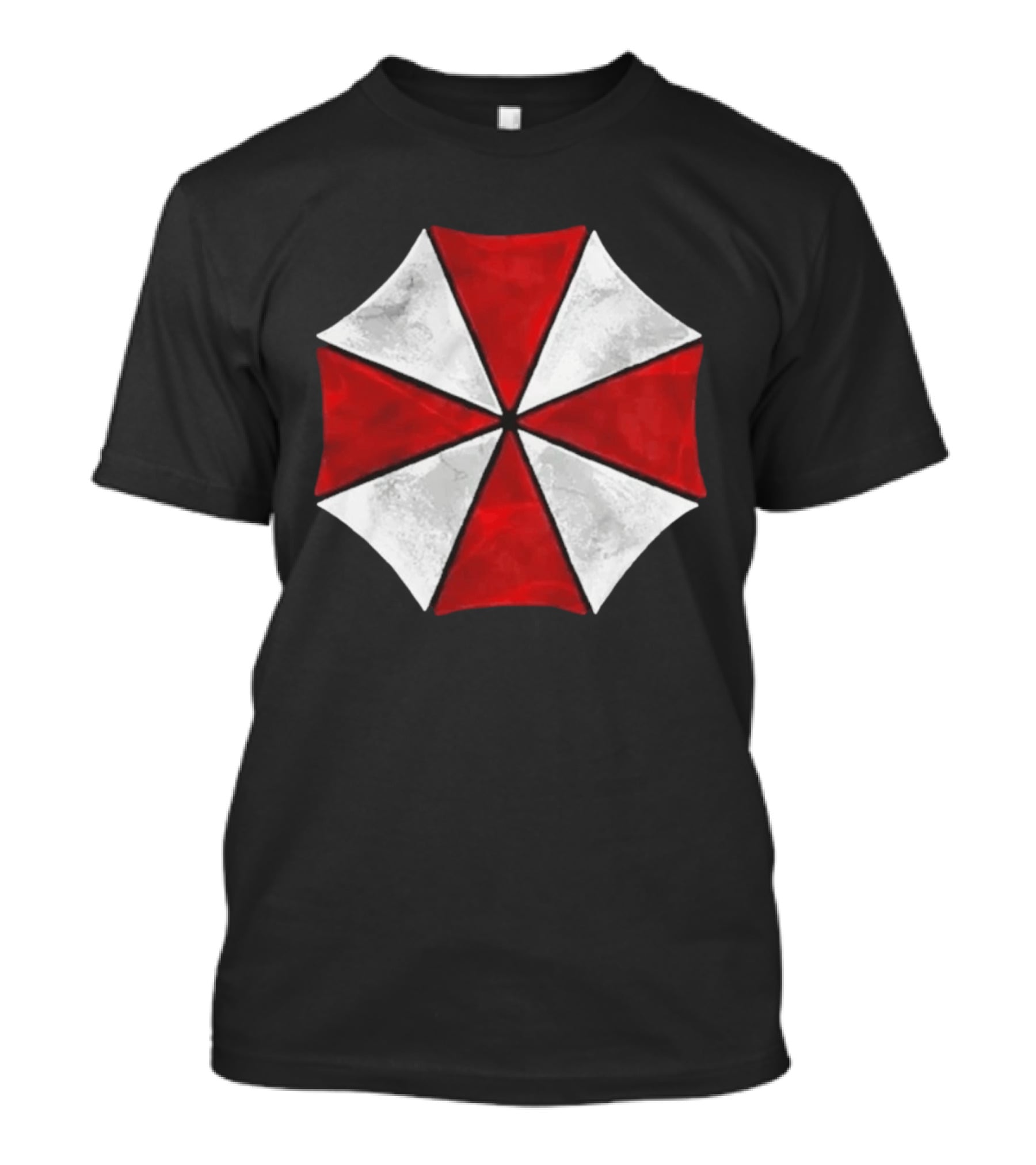 Residence Evil Umbrella Corporation Iconic Red White Umbrella T-Shirt
