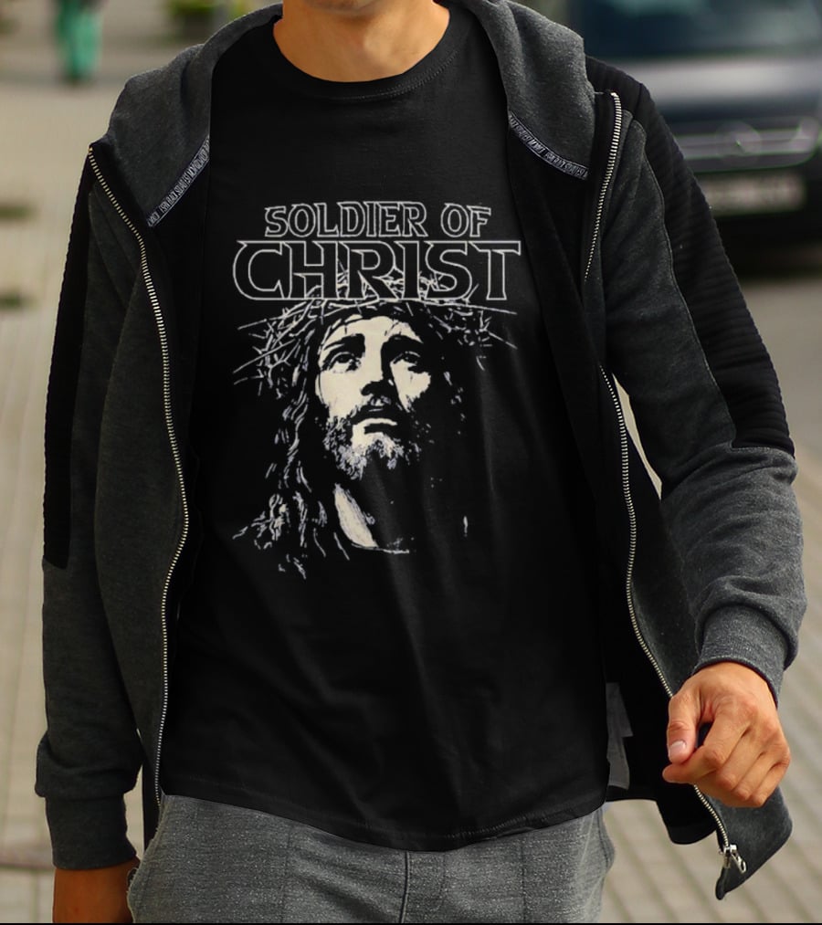 Soldier Of Christ Jesus Savior Crown Of Thorns T-Shirt