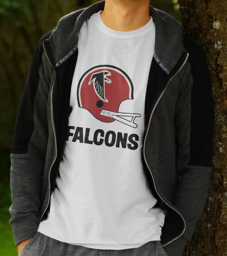 Atlanta Falcons Big Helmet Red Falcon T-Shirt