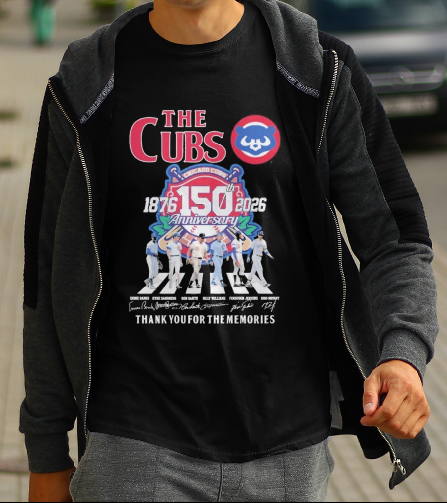 The Cubs 150th Anniversary 1876 2026 Thank You For The Memories Chicago Cubs Signatures T-Shirt