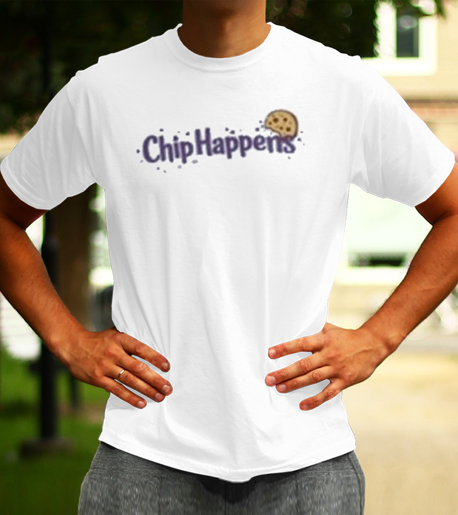 Chip Happens Cookie Bite Humor T-Shirt