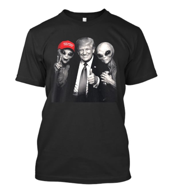 Make America Great Again Trump And Aliens Thumbs Up T-Shirt