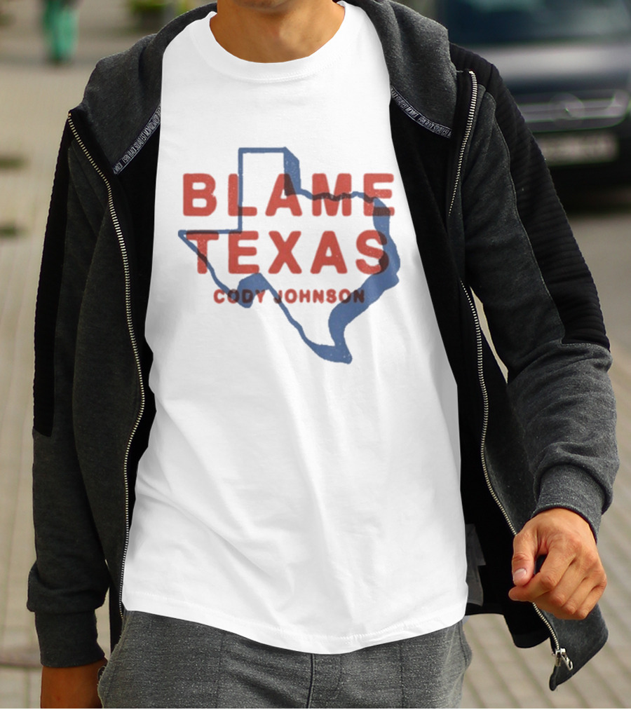 Cody Johnson Blame Texas Map Outline Event T-Shirt