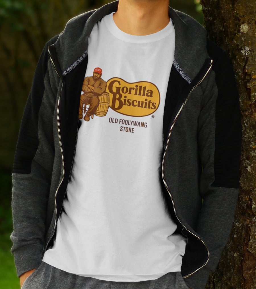 Cracker Barrel Gorilla Biscuits Old Foolywang Store Rustic Man And Barrel T-Shirt