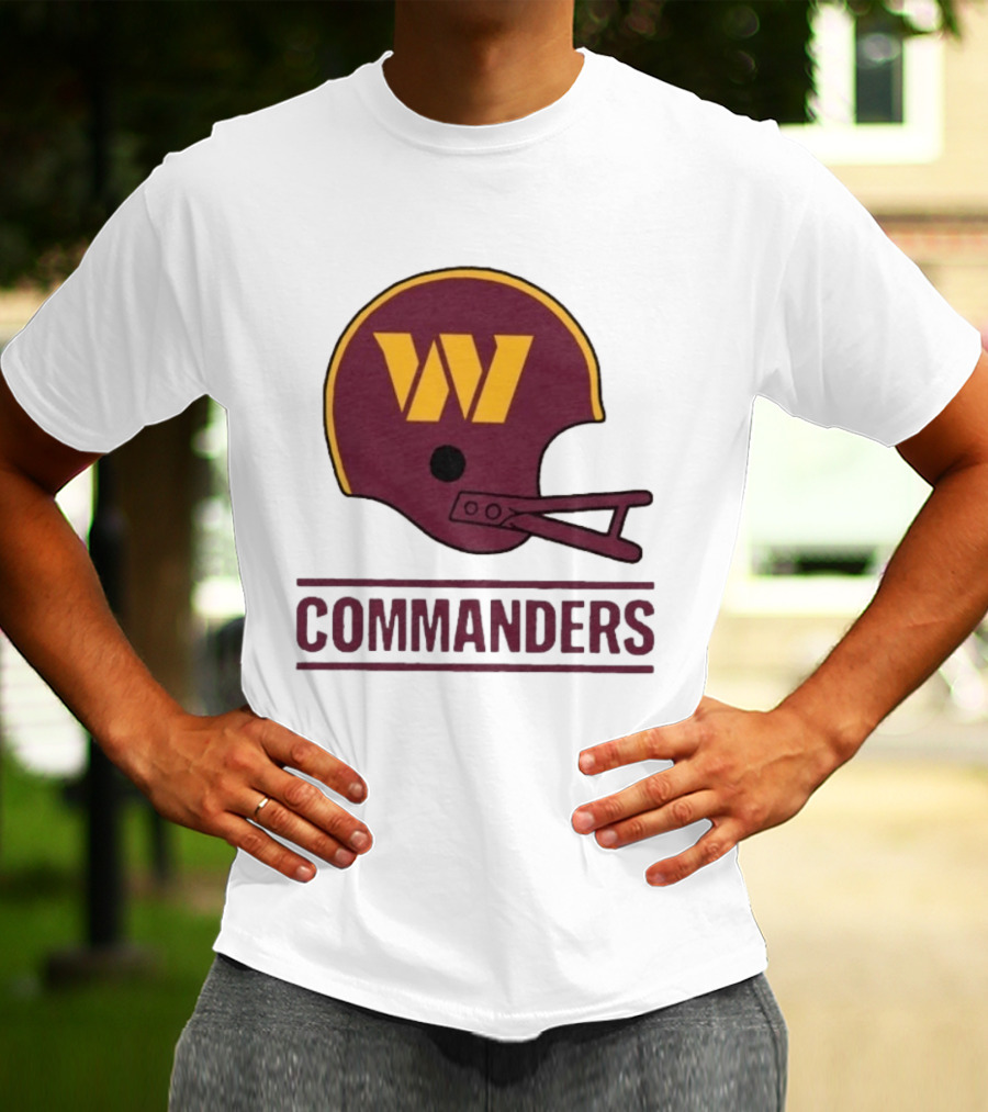 Washington Commanders Big W Helmet Football Team Fan Gear T-Shirt