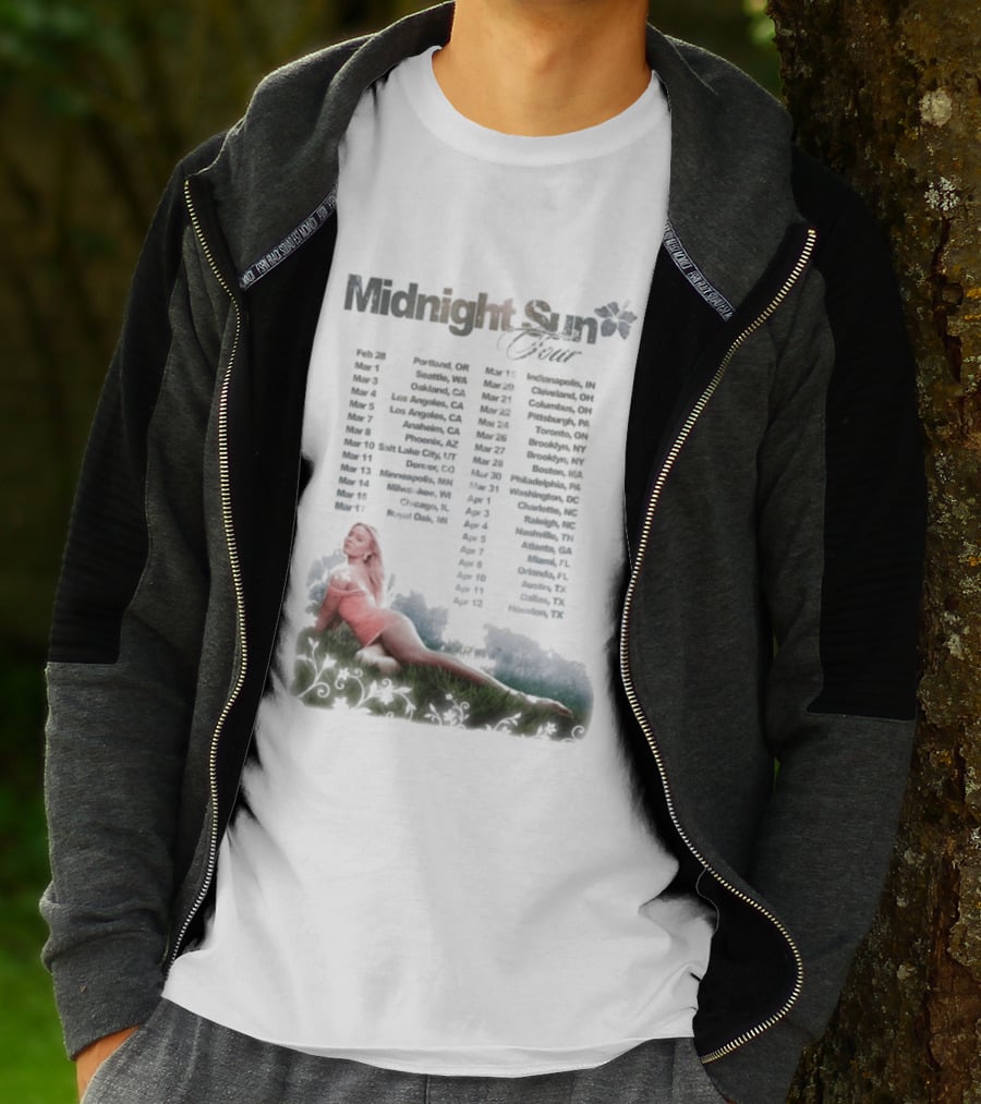 Midnight Sun Tour 2026 Zara Larsson Concert Locations T-Shirt