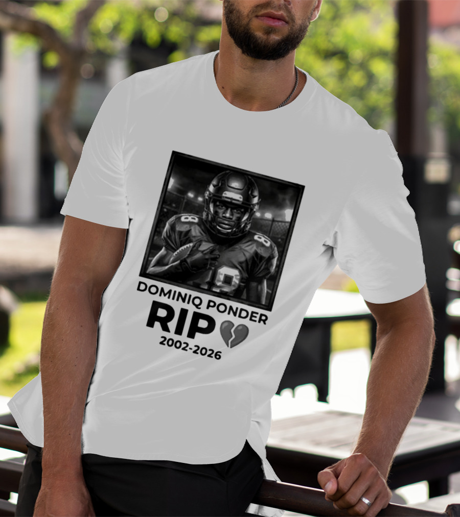 Dominiq Ponder Rip 2002 2026 Football Player T-Shirt