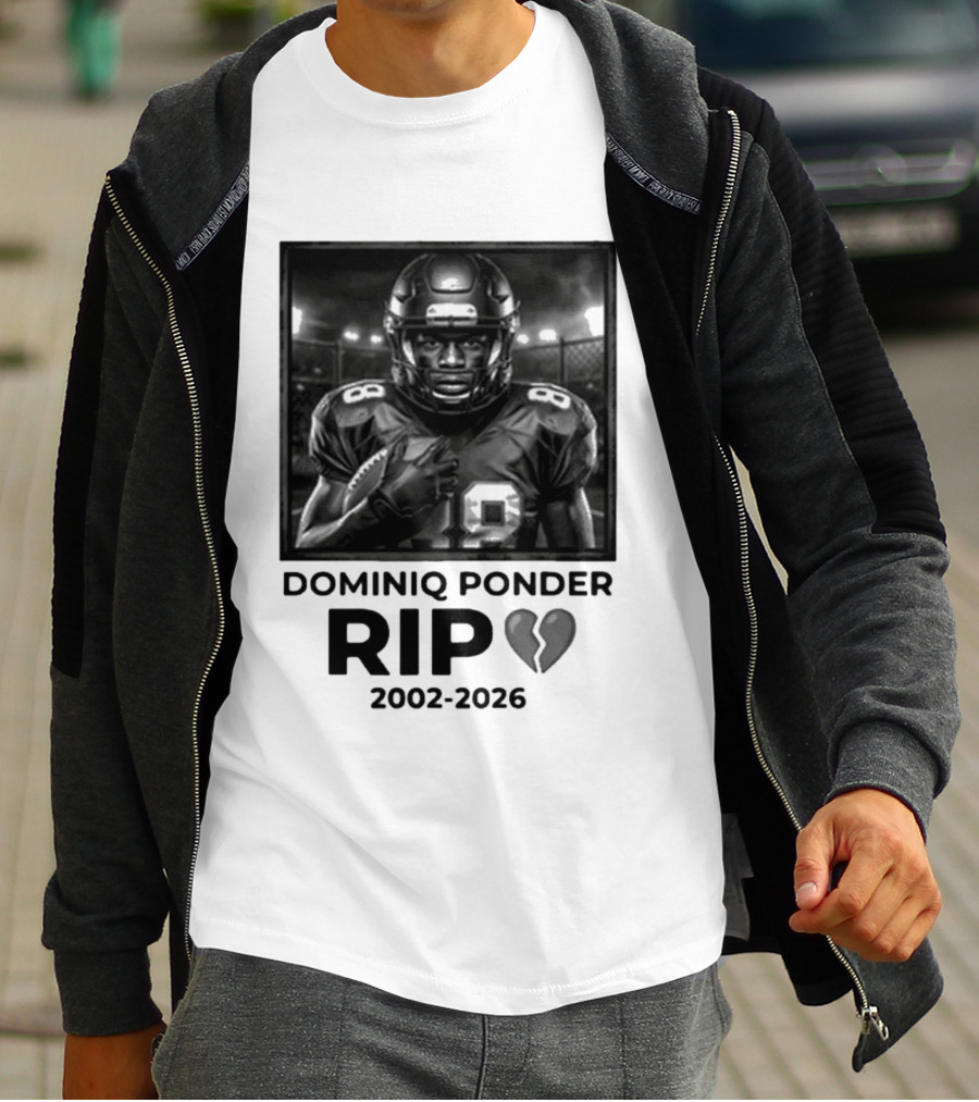 Dominiq Ponder Rip 2002 2026 Football Player T-Shirt