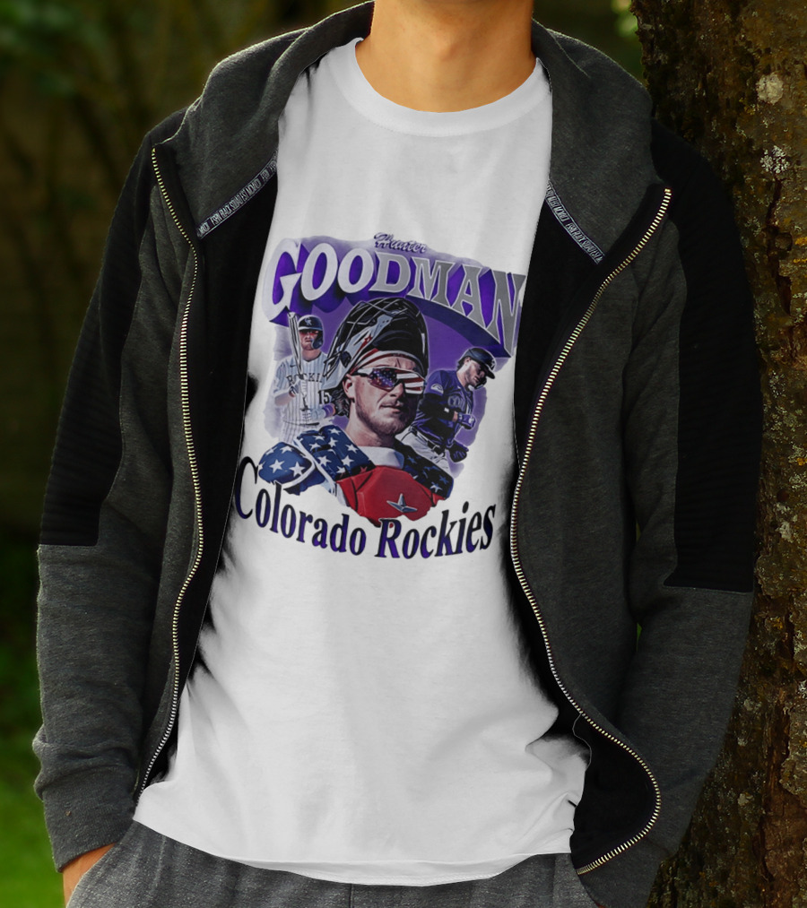 Hunter Goodman Colorado Rockies Catcher And Player Patriots 2026 T-Shirt