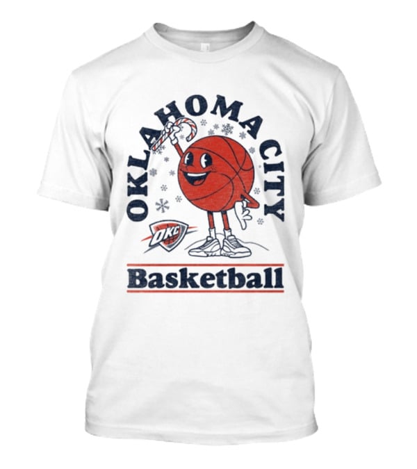 Oklahoma City Basketball Cartoon OKC Winter T-Shirt