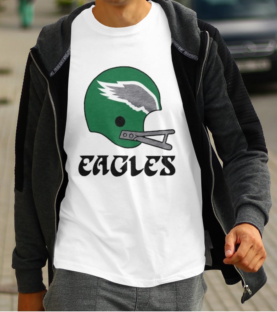 Philadelphia Eagles Helmet Green Wing T-Shirt