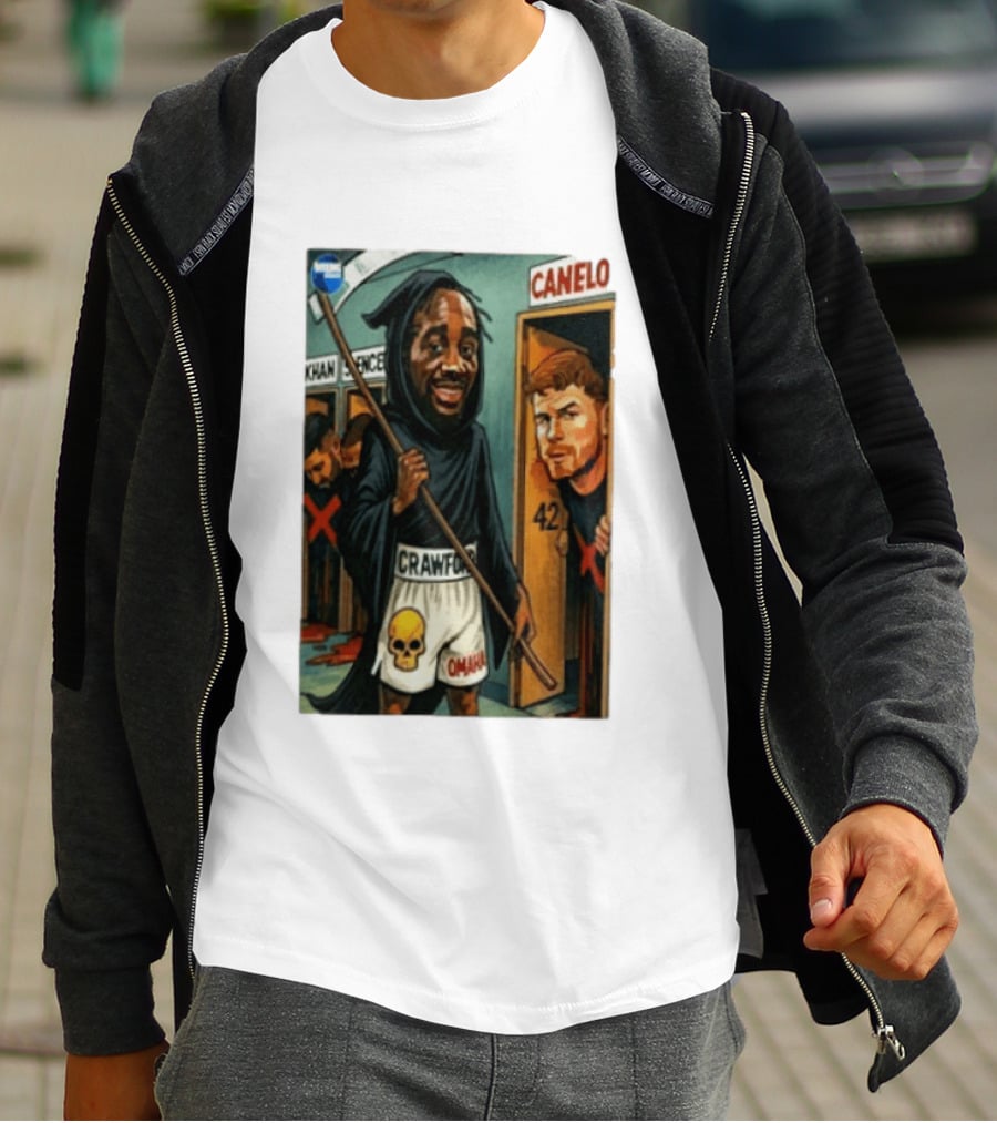 Crawford Grim Reaper Omaha With Canelo Álvarez And Khan Spence T-Shirt