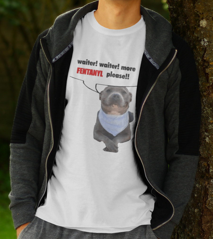 Waiter Waiter More Fentanyl Meme Dog Funny Please T-Shirt