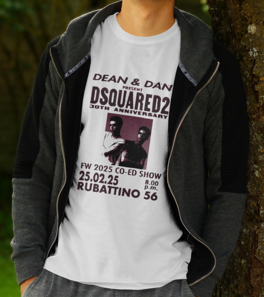 Dean & Dan Present Dsquared2 30th Anniversary FW 2025 Co Ed Show Rubattino 56 25.02.25 8 P.m. T-Shirt