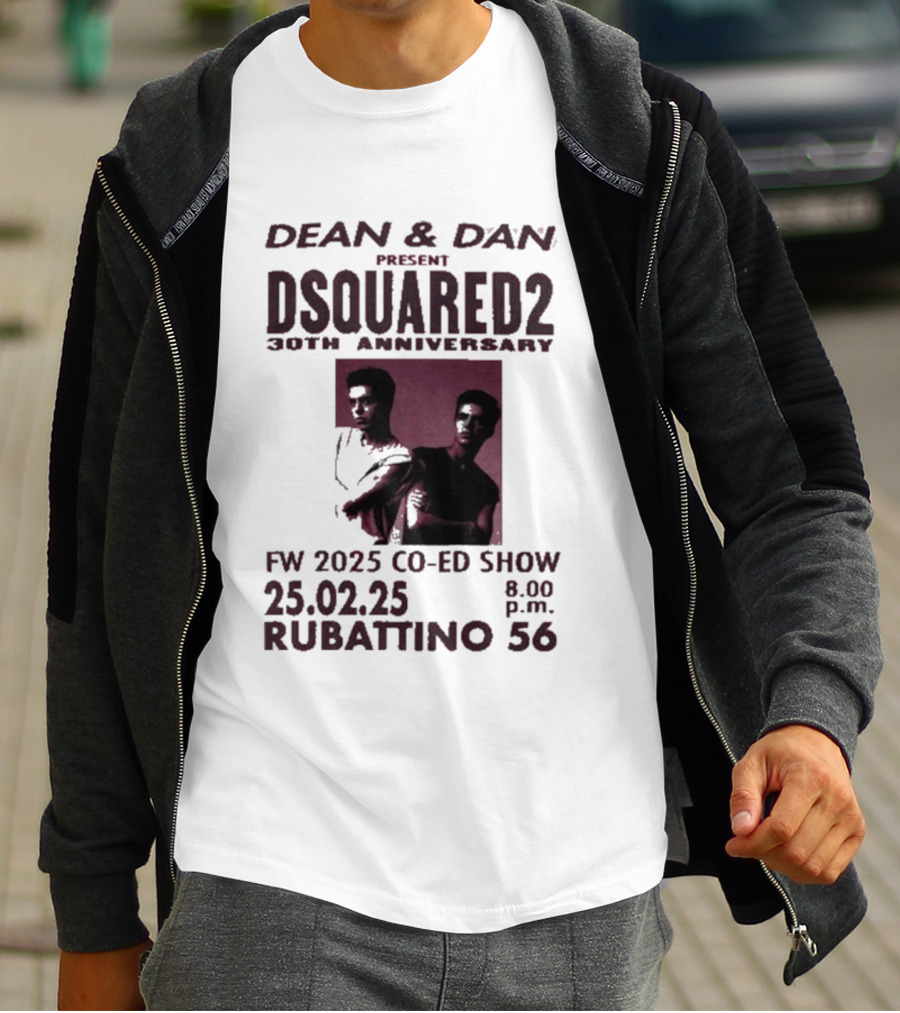 Dean & Dan Present Dsquared2 30th Anniversary FW 2025 Co Ed Show Rubattino 56 25.02.25 8 P.m. T-Shirt
