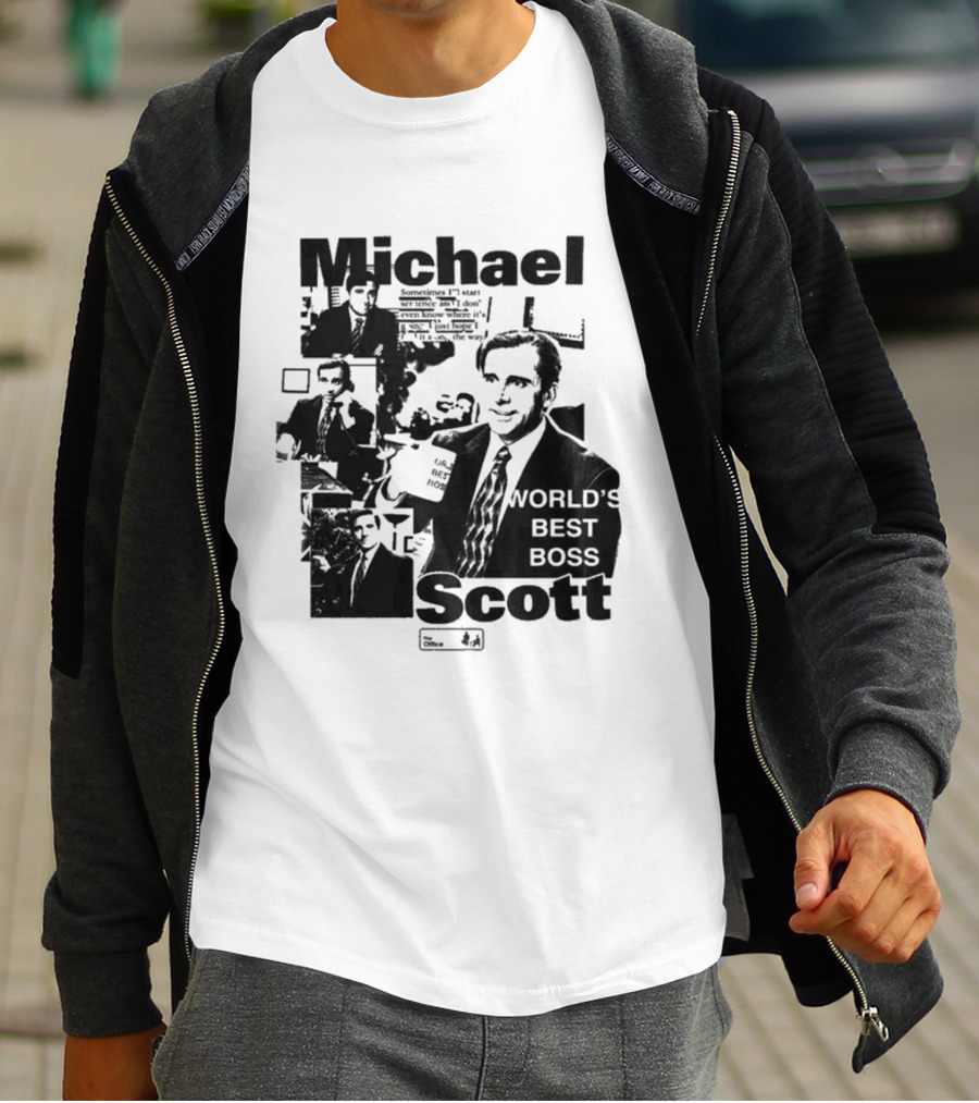 Michael Scott World's Best Boss The Office Iconic TV Comedy T-Shirt