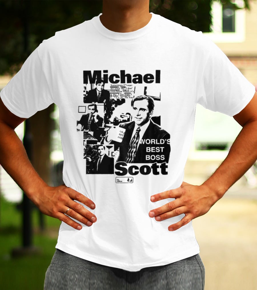 Michael Scott World's Best Boss The Office Iconic TV Comedy T-Shirt