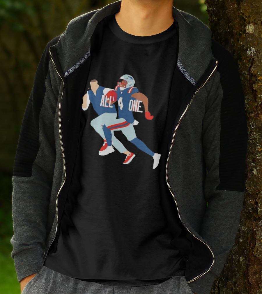 All 4 One New England Patriots Mike Vrabel Antonio Gibson Football T-Shirt