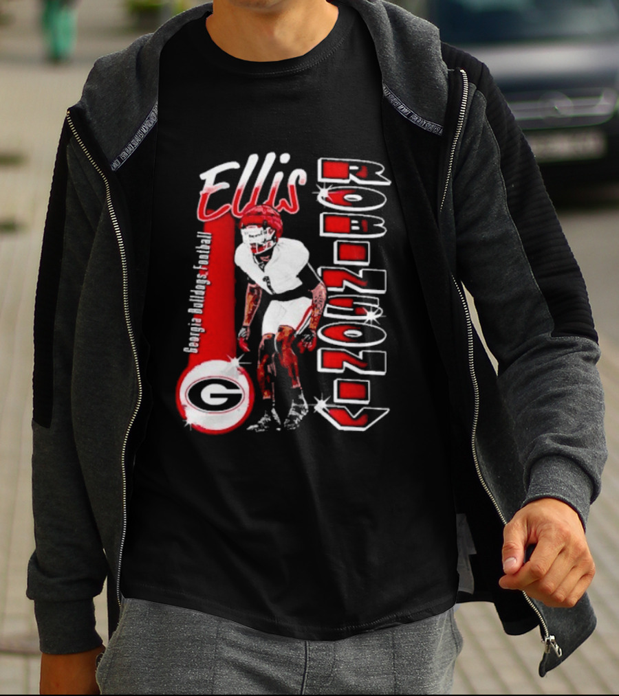 Ellis Robinson IV Georgia Bulldogs Football Illustrated T-Shirt