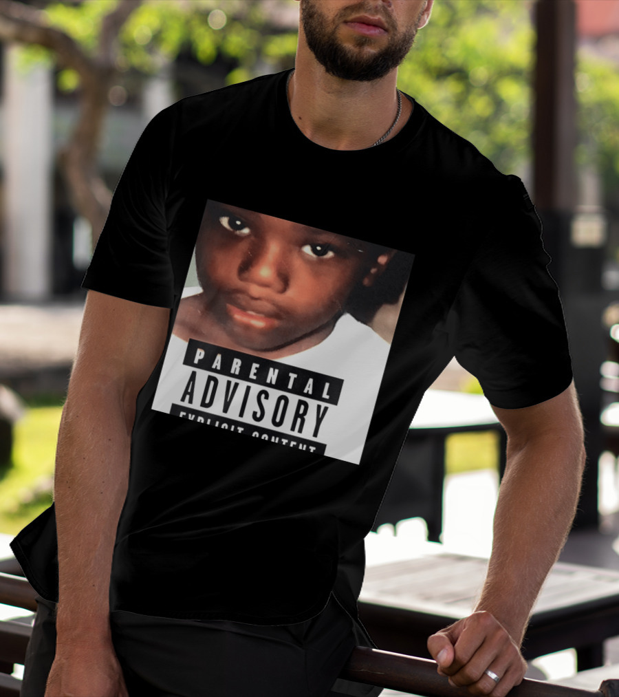 Parental Advisory Explicit Content Young Boy Image T-Shirt