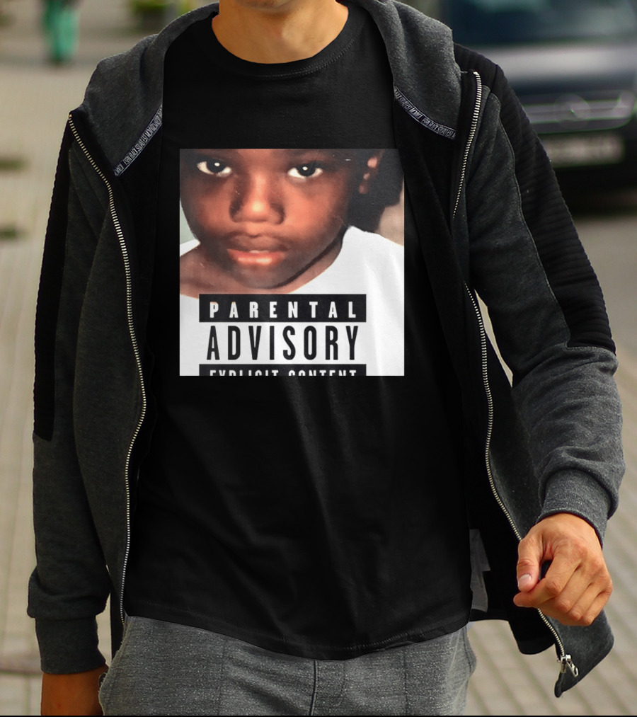 Parental Advisory Explicit Content Young Boy Image T-Shirt