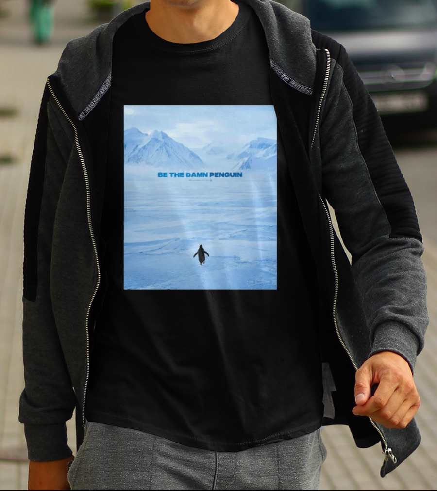 Be The Damn Penguin Antarctic Mountains Scene T-Shirt
