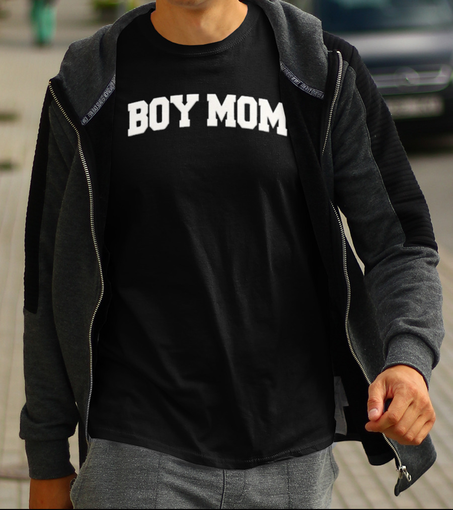 Boy Mom Puff Bold Text Arch T-Shirt