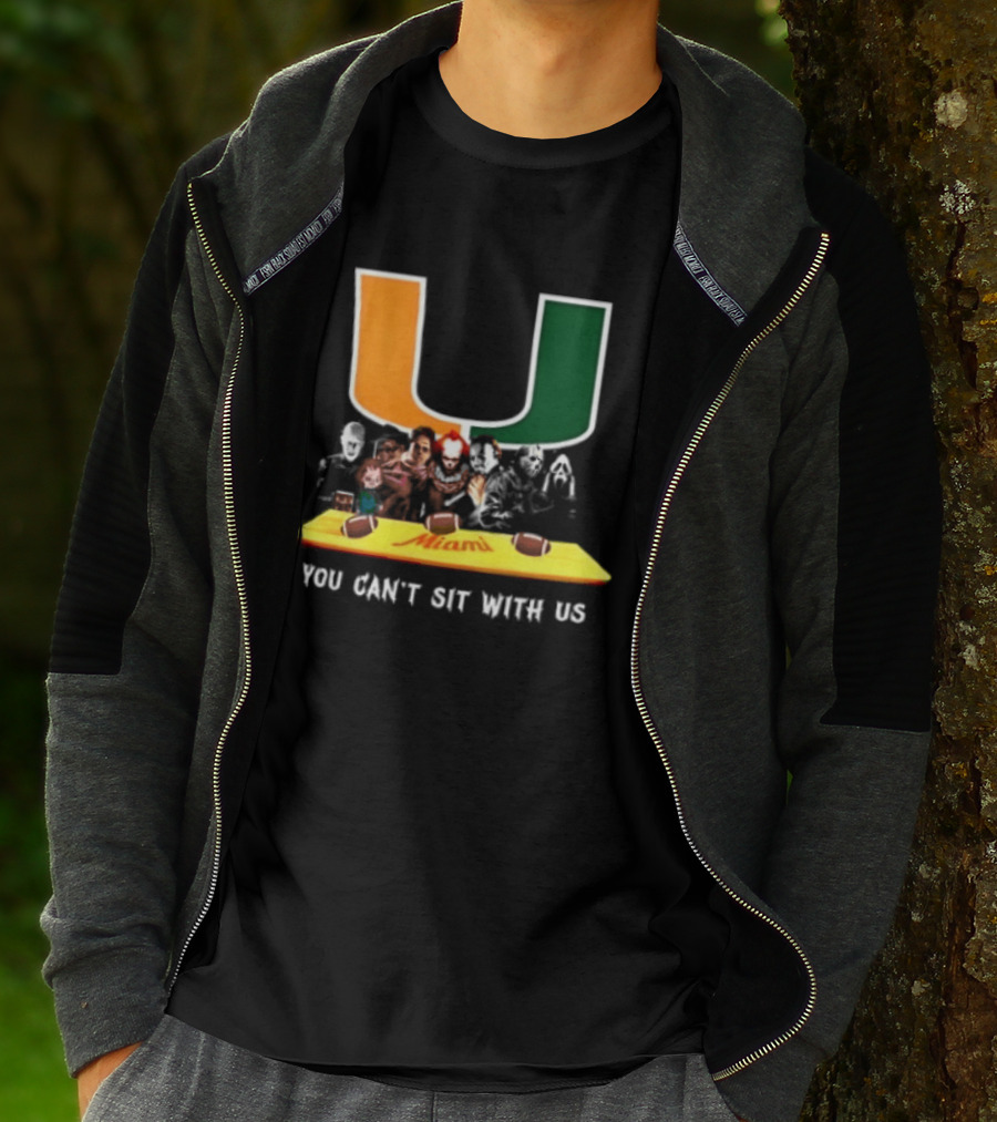 Horror Characters Miami Hurricanes You Can't Sit With Us Halloween 2025 T-Shirt