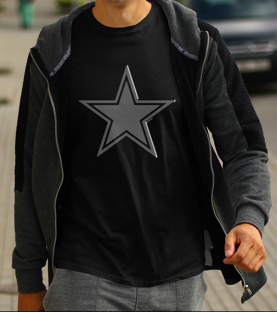 Cowboys Back In Black Quarter Zip Star Emblem 2025 T-Shirt