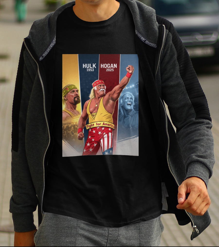 Hulk Hogan Fight For America 1953 2025 T-Shirt