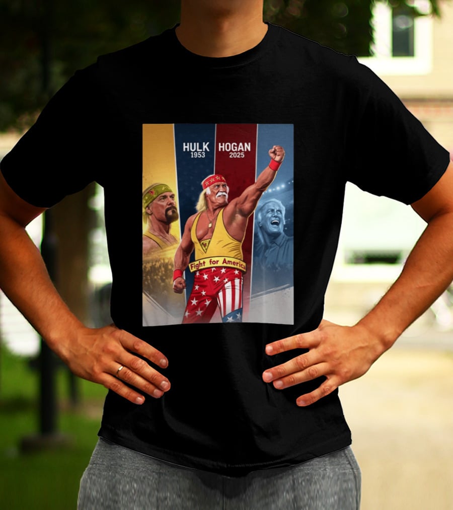 Hulk Hogan Fight For America 1953 2025 T-Shirt