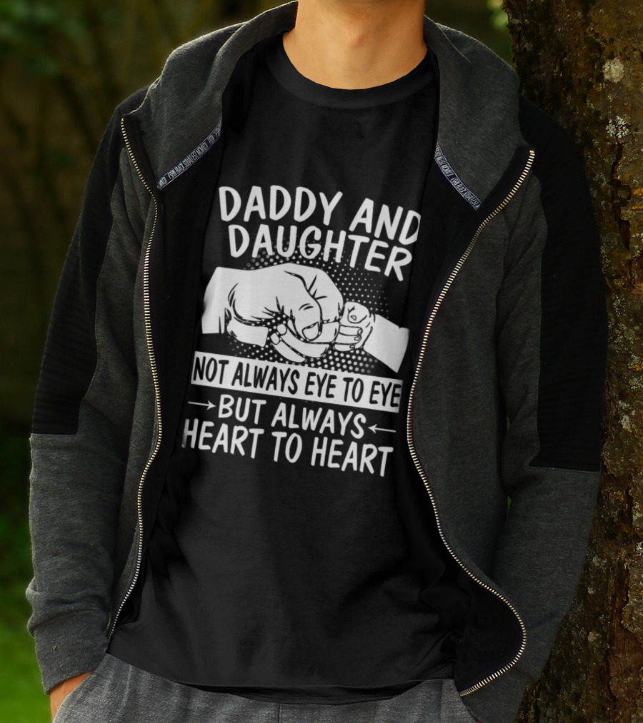 Daddy And Daughter Heart To Heart Fist Bump T-Shirt
