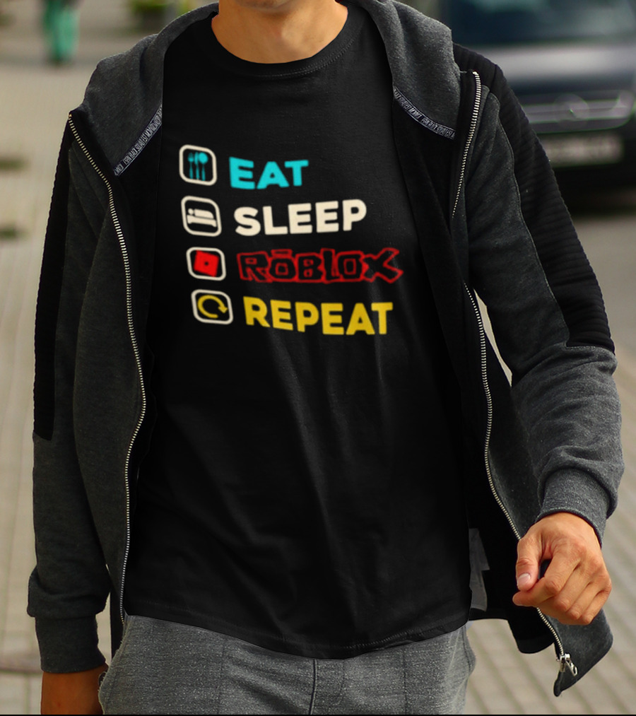 Eat Sleep Roblox Repeat Gaming Lifestyle Fun T-Shirt