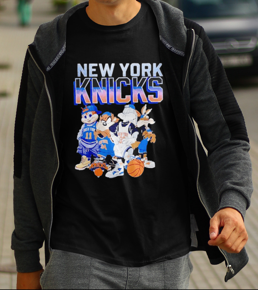 New York Knicks Looney Tunes Basketball Collaboration T-Shirt