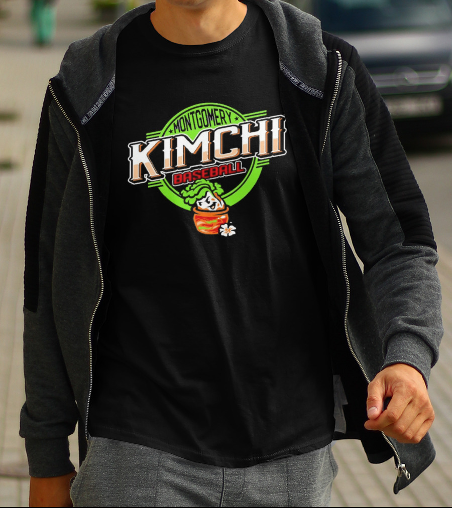 Montgomery Kimchi Baseball Korean Pickle Bowl Green Circle T-Shirt